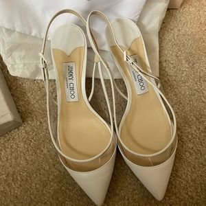 ❗️180 zelle❗️Jimmy Choo Gemma 40 Slingback Pumps White